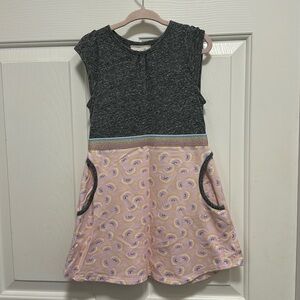 Miki Miette Gray Rainbow Dress Size 3T